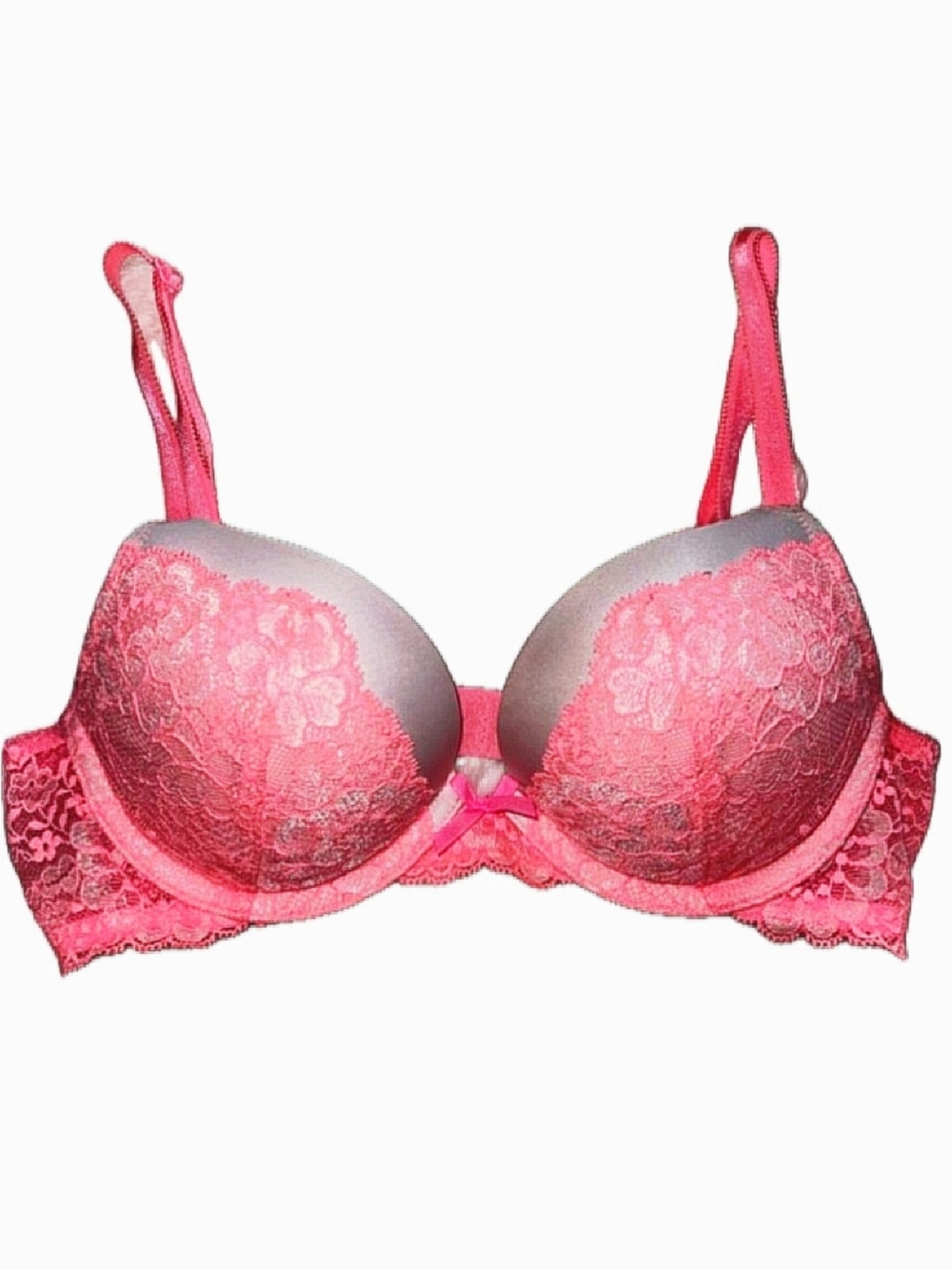 Victoria's Secret Coral Lace Dream Angels Push-Up Bra